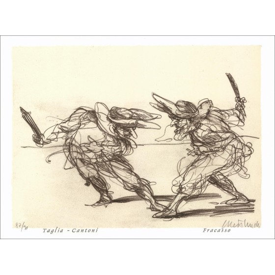 Acquista Claude WEISBUCH Comédia Dell'Arte Litografia originale 2006
