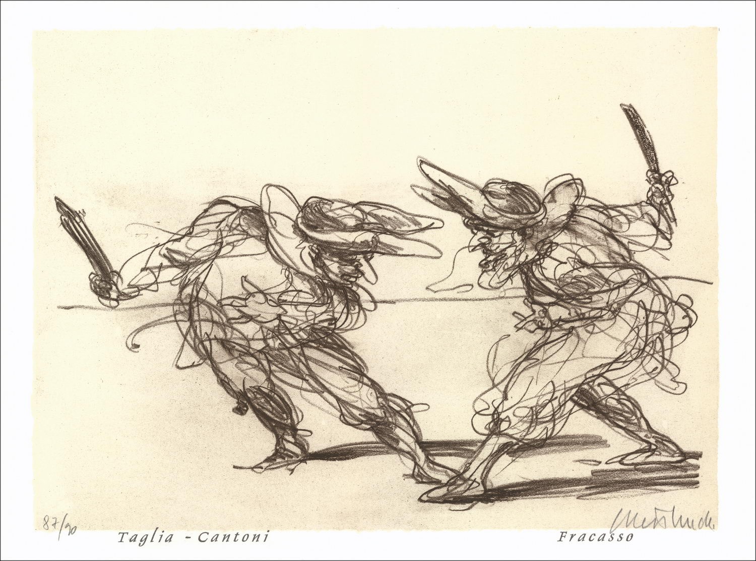 Acquista Claude WEISBUCH Comédia Dell'Arte Litografia originale 2006