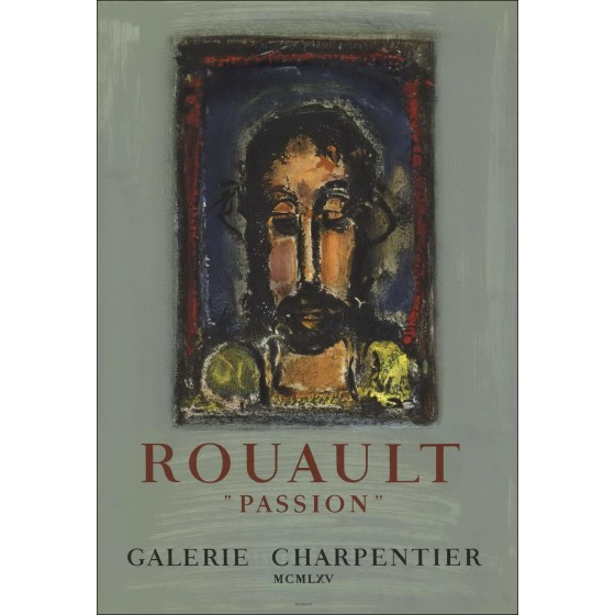 Georges ROUAULT - Litografia "Passione, Galleria Charpentier" 73x50cm - 1965 - Manifesto Originale MOURLOT