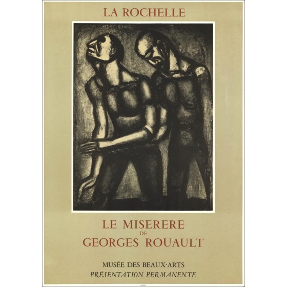 Georges Rouault - Lithographie "Le Miserere, Museum of Fine Arts, La Rochelle" 75x53cm - 1965 - Original Poster Mourlot