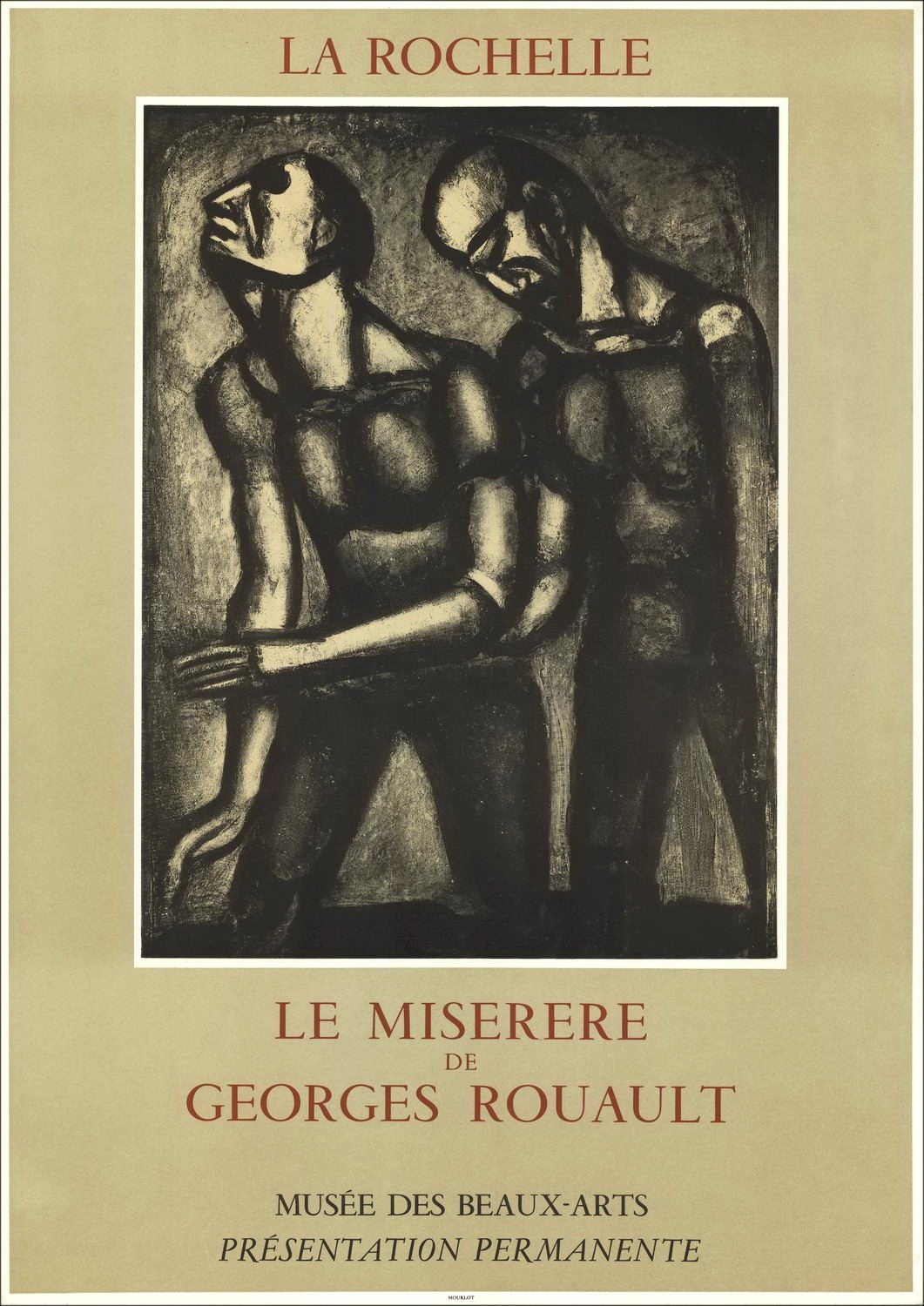 Georges Ruault - Litografía "Le Miserere, Museo de Bellas Artes, La Rochelle" 75x53cm - 1965 - Poster original Mourlot