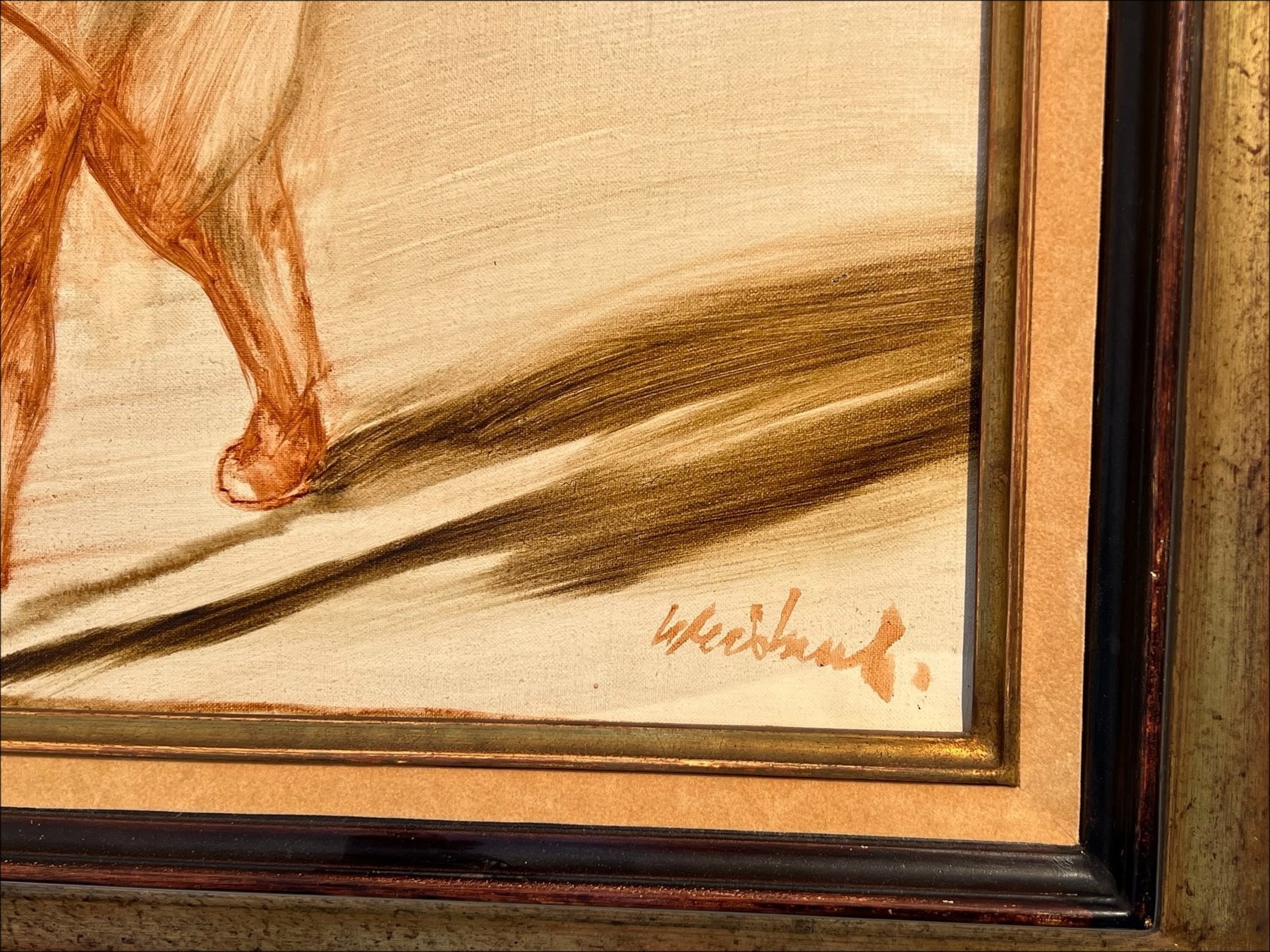 Pintura de Claude Weisbuch, pintura al óleo sobre lienzo "El violinista" 46x38cm (8F)