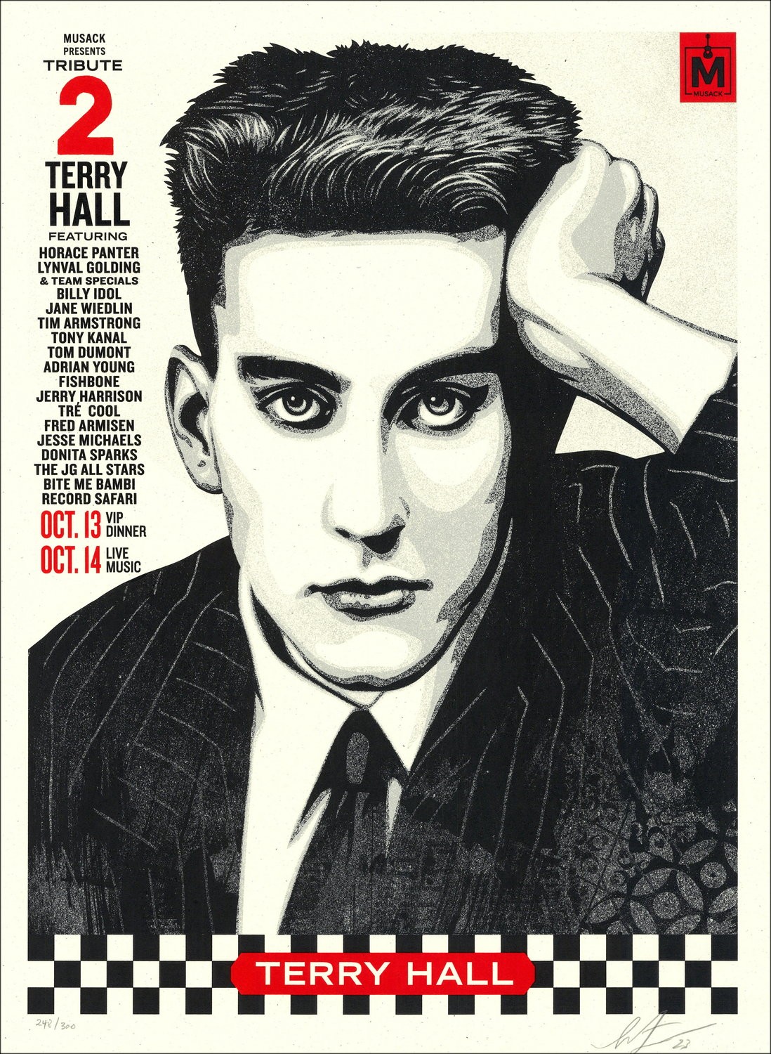 SHEPARD FAIREY (OBEY) - Musacs Terry Hall Tribute, 2023