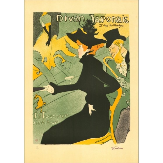 Litografía Henri de TOULOUSE-LAUTREC - Japonesa Divan