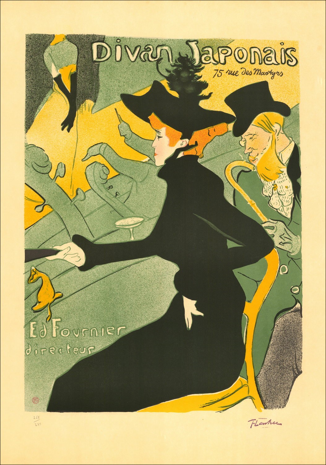 Litografía Henri de TOULOUSE-LAUTREC - Japonesa Divan