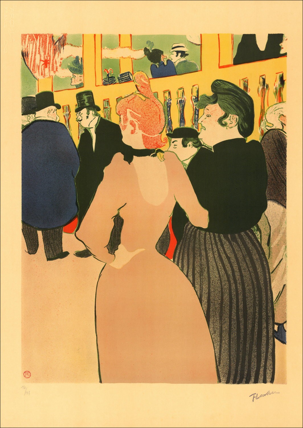 Litografia Henri de Toulouse-Lautrec - Au Moulin Rouge