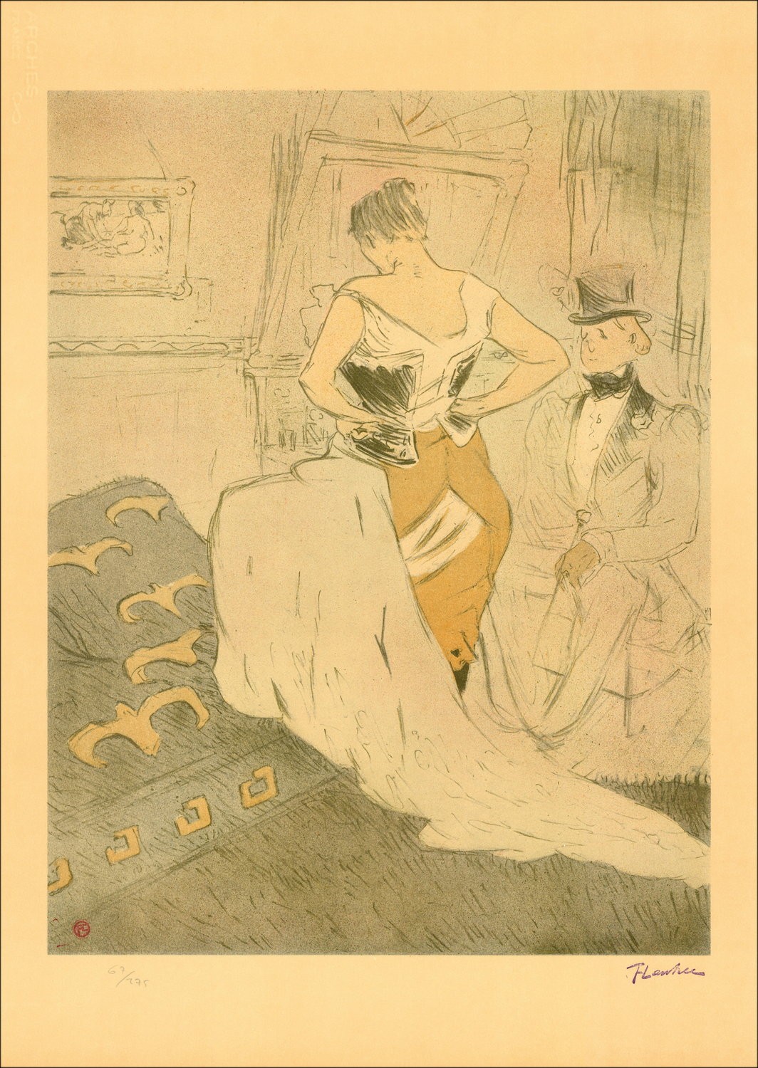 Litografia Henri de Toulouse-Lautrec - Conquista del passaggio