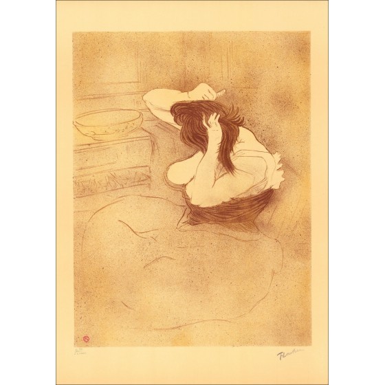 Lithographie Henri de Toulouse-lautec - Frau, die bleibt