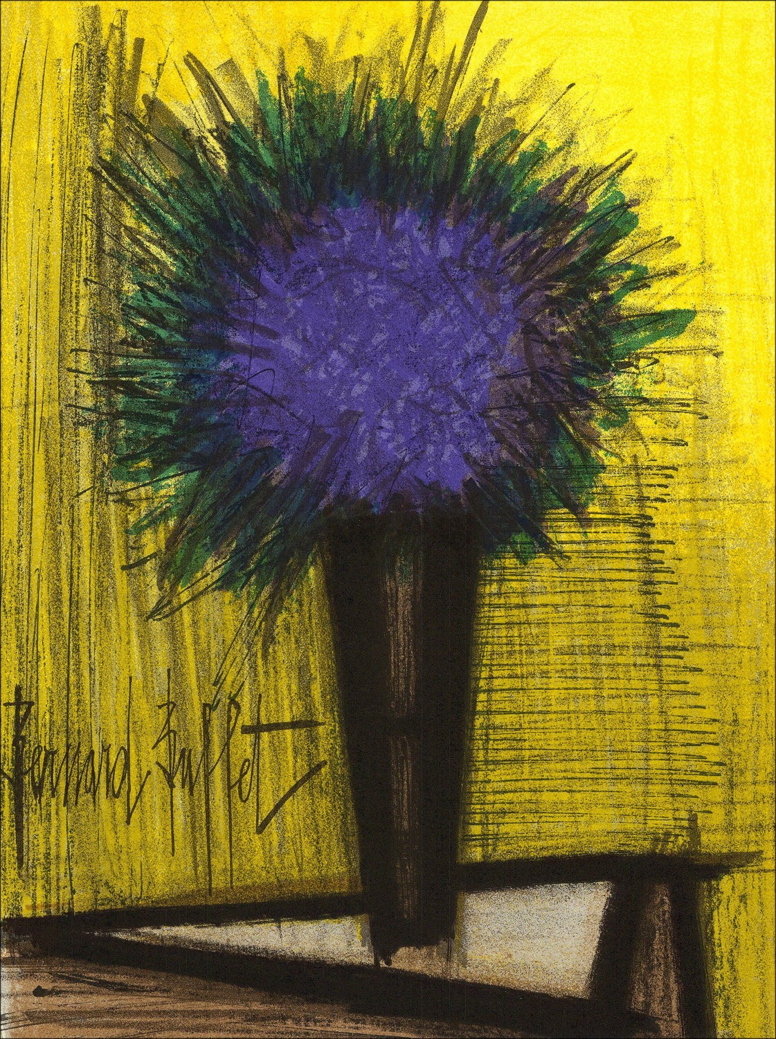 Acheter Bernard BUFFET Le Bouquet violet Lithographie Originale de 1967