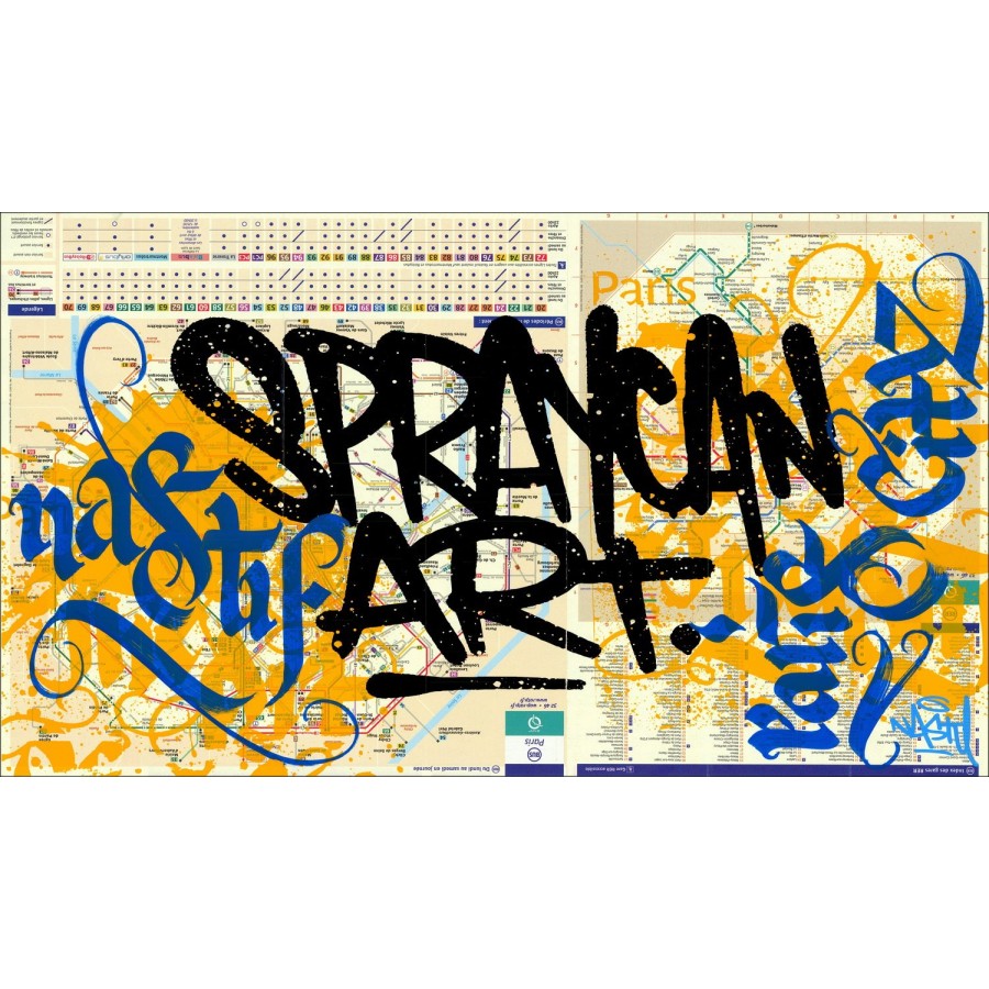Sérigraphie NASTY - Plan de Metro, Spray Can Art 2015