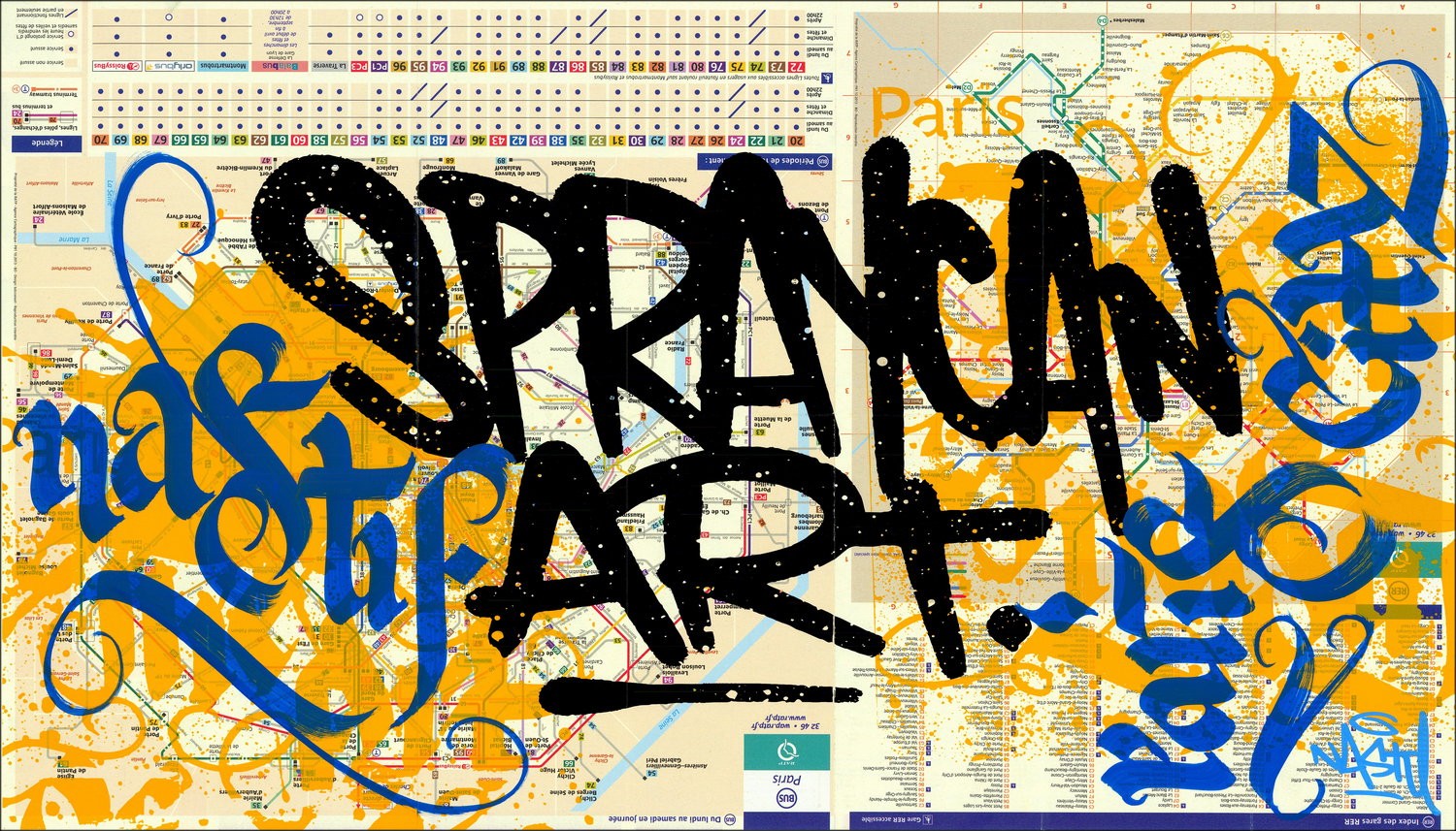 Sérigraphie NASTY - Plan de Metro, Spray Can Art 2015