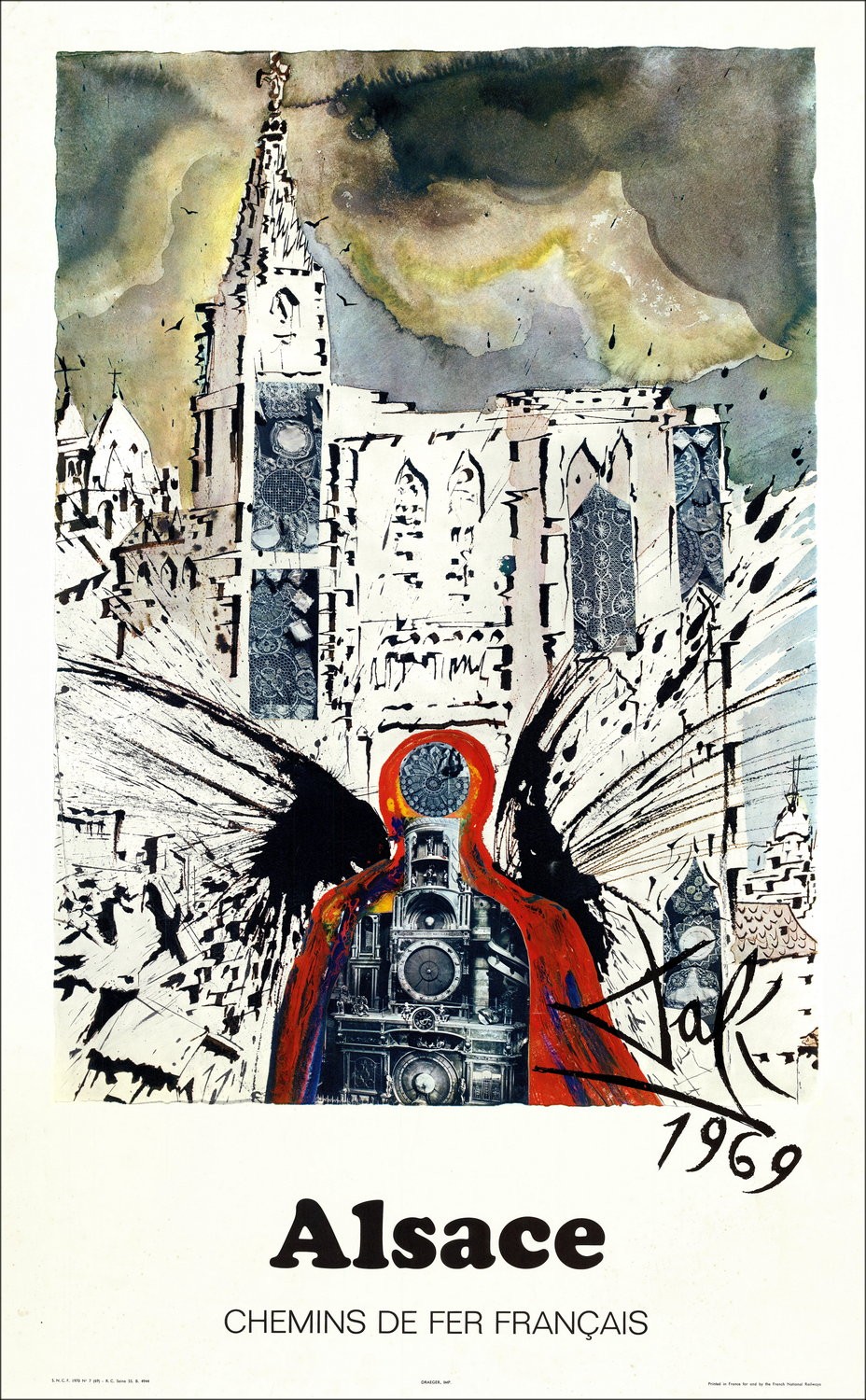 Koop Franse spoorwegen, Elzas, Salvador Dali-zeefdruk 