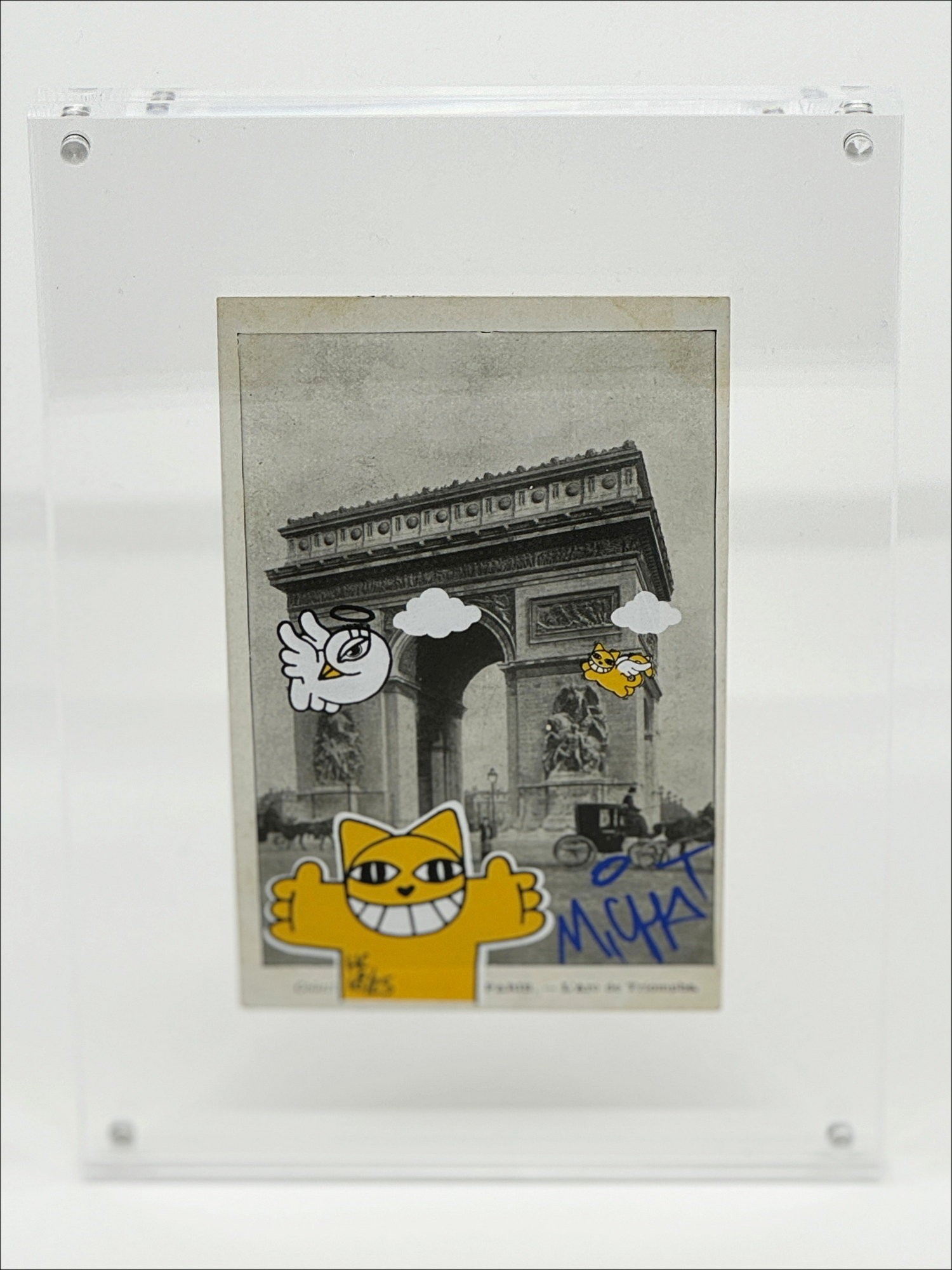 ➤ Serigrafía en la postal M.Chat - Paris 18/25