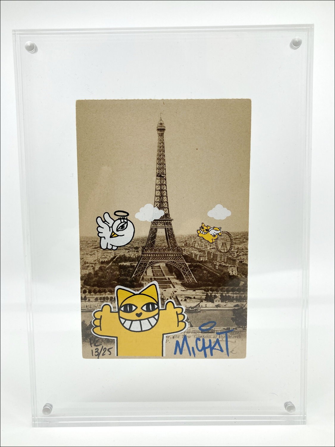 Mr Chat Paris 13/25 screen print on postcard