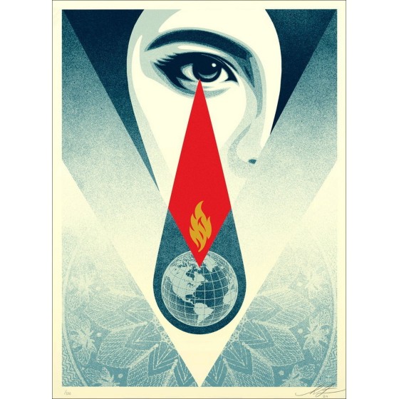Shepard Fairey (OBEY) - Tear Flame, Serigrafía firmada - Galería 125