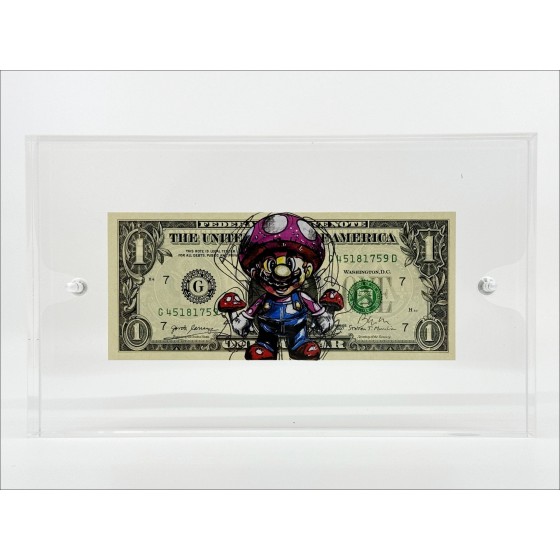 Pazblandina - Mario, Originalzeichnung auf Dollar