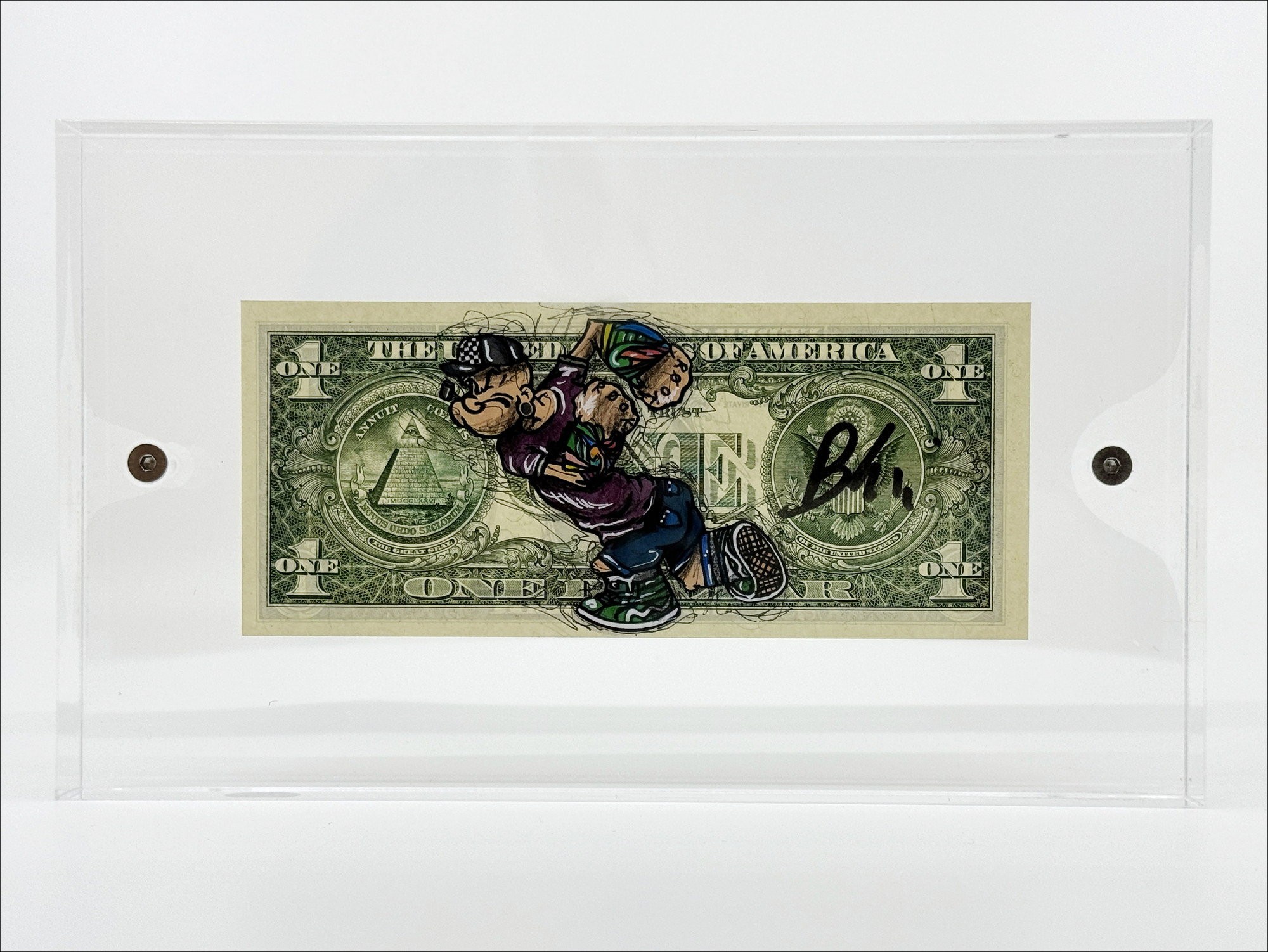 ➦ Pozblandina Popeye Originalzeichnung auf Dollar $ 
