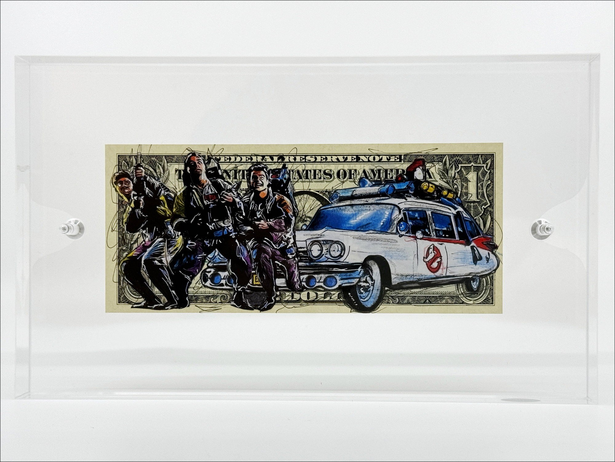 PAZBLANDINA: Ghostbusters on dollaro, disegno originale, 2024