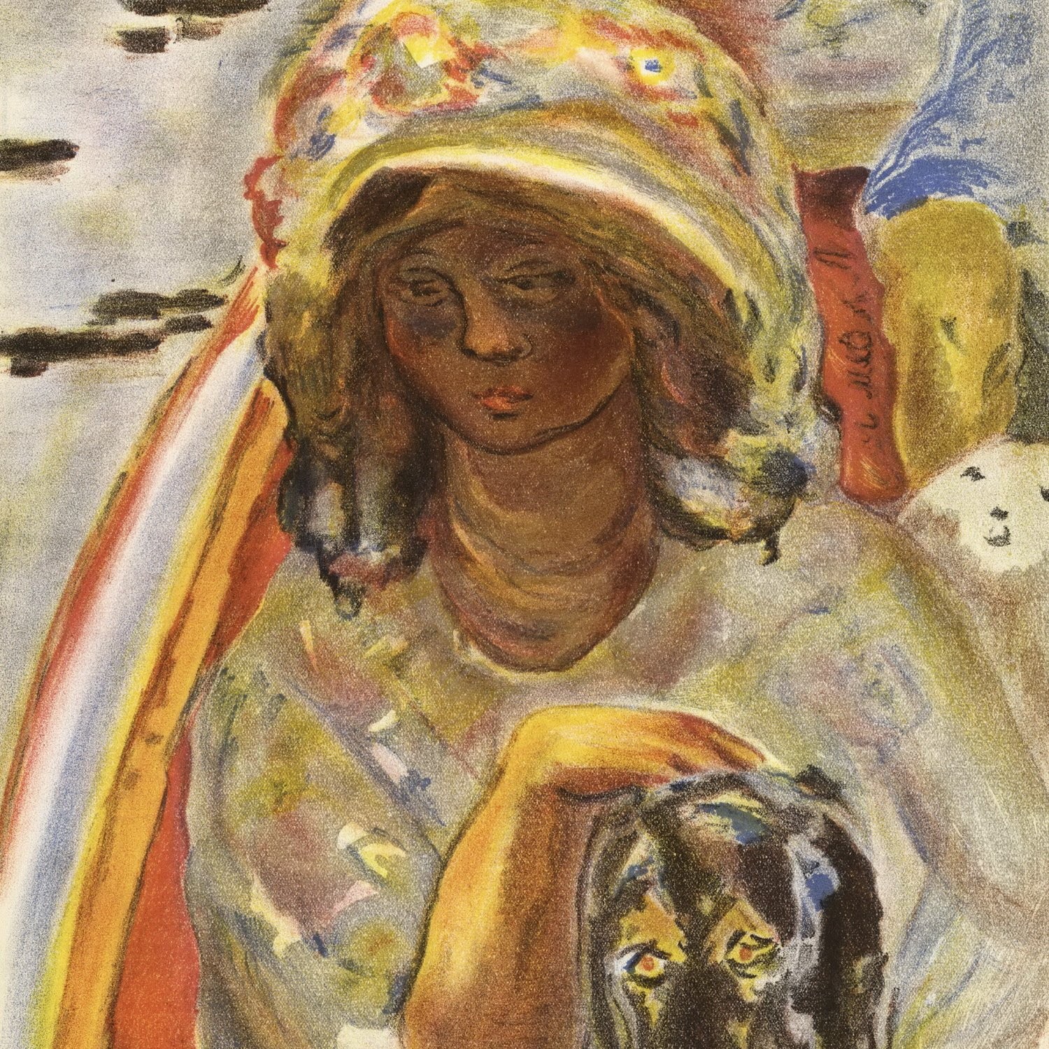 Pierre Bonnard - Lithographie "Mädchen in einem Boot" 35x26cm - 1939