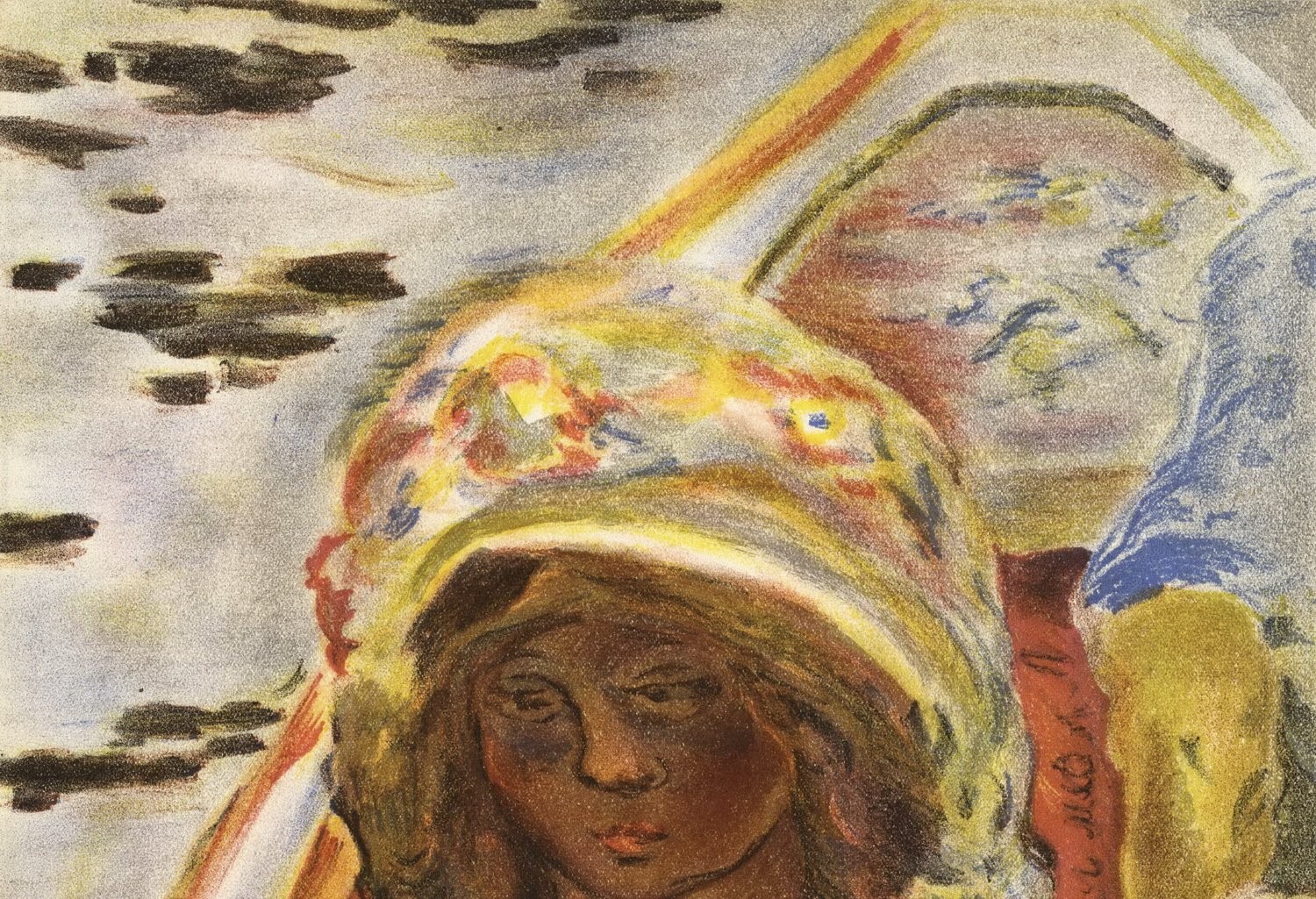 Pierre Bonnard - Lithographie "Mädchen in einem Boot" 35x26cm - 1939