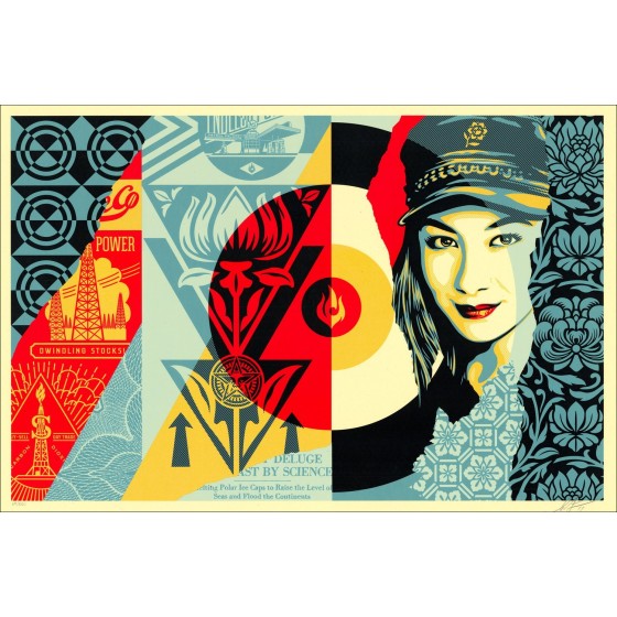 Shepard Fairey OBEY - "Raise the Level" Screenprint 2019