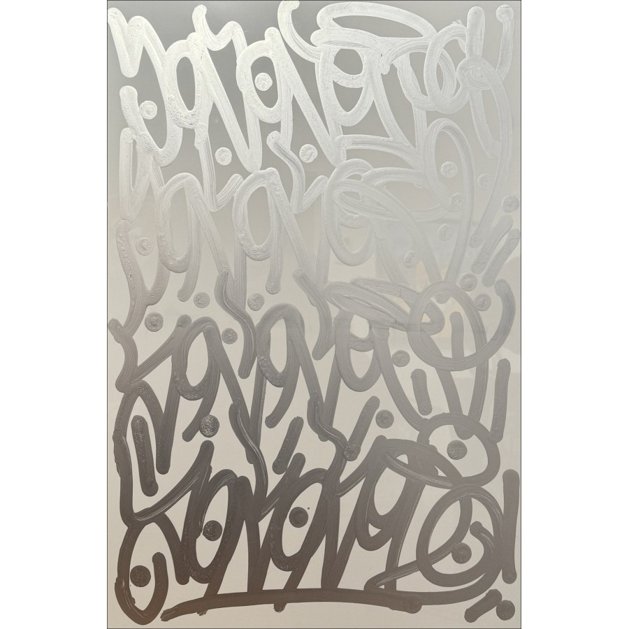 JonOne - Vernice su pannello di alluminio "Chrome" 60x40cm
