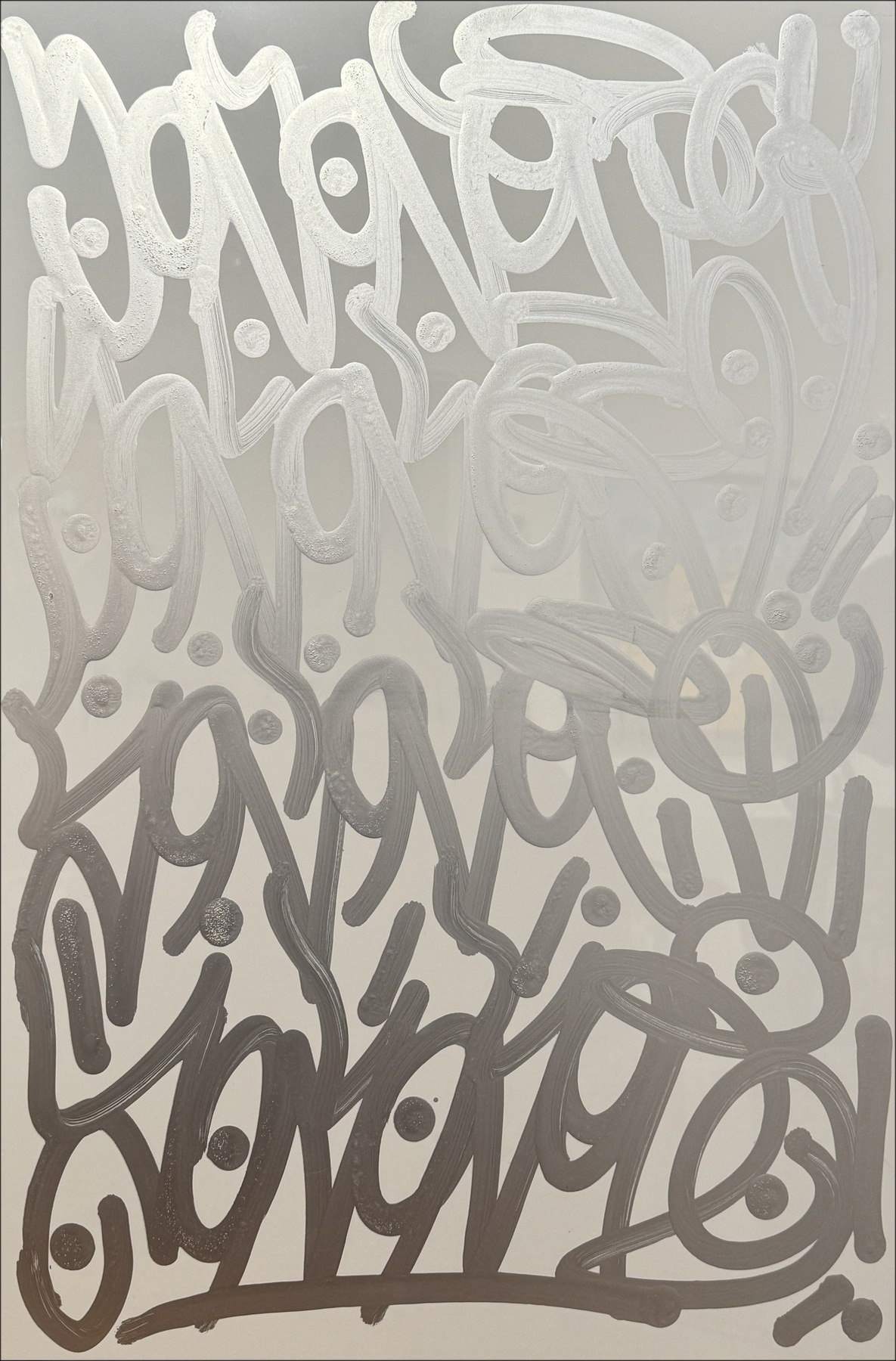 Jonone - Malerei auf Aluminiumplatte "Chrome" 60x40cm
