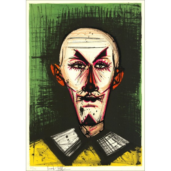 Bernard Buffet "The Circus, White Clown" 1968 - Litografia originale