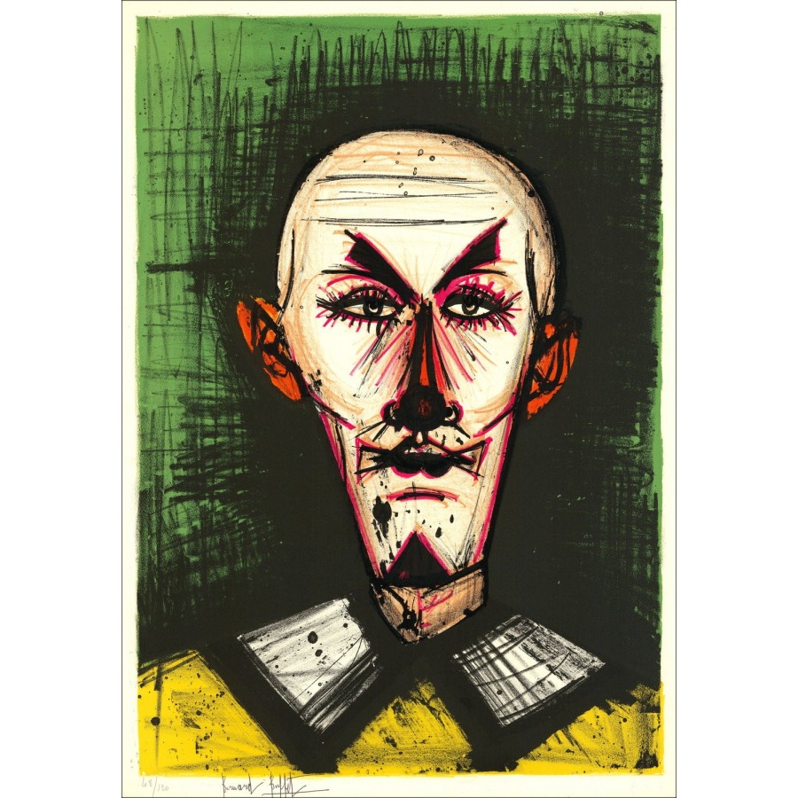 Bernard Buffet "Le cirque, Clown Blanc" 1968 - Litografía original