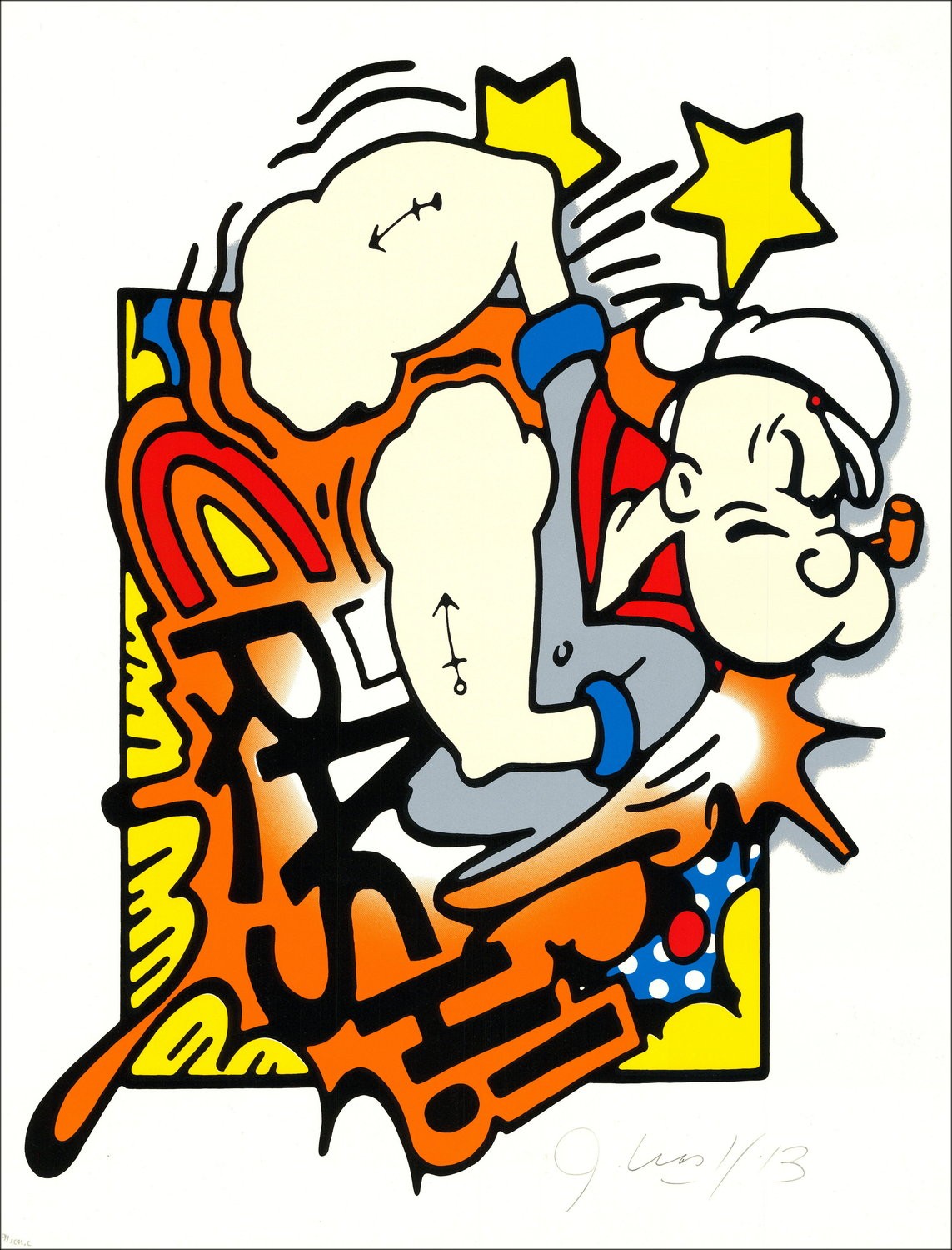 Crash John Matos "Popeye" 2013 - Originalsidecreen 65x50cm