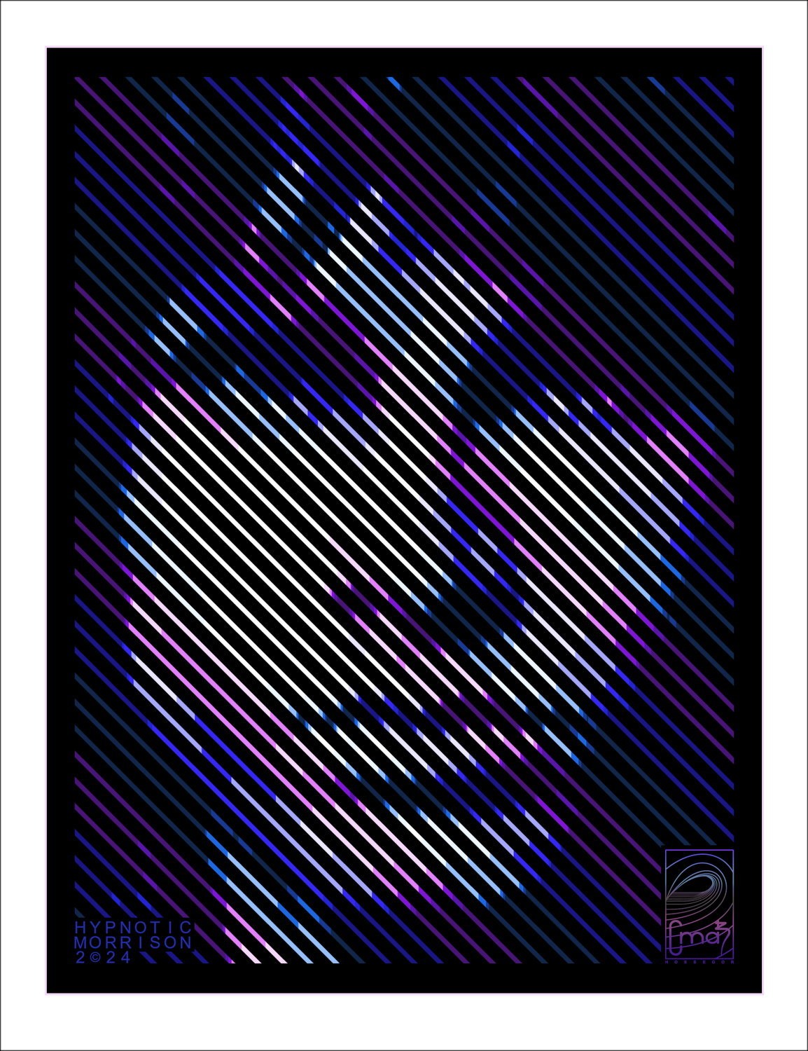 CMAB "Hypnotische Jim Morrison" 2024 - Moderne Kunst auf Aluminium