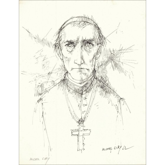Michel Ciry - 1963 Lithographie eines 27x21cm-Formats, das vom Künstler unterzeichnet wurde