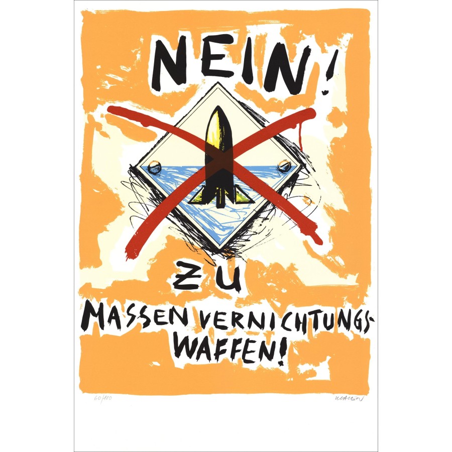Acheter  Lithographie Originale Non ! de Peter KLASEN 1988