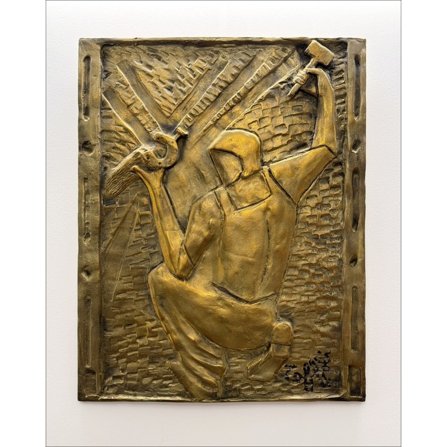 Louis Toffoli: Bajorrelieve original en Bronce "The Marshal-Ferrant" 64x51cm - 1986