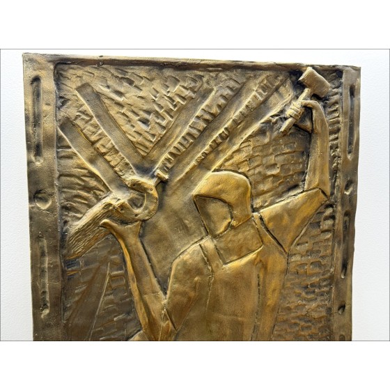 Louis Toffoli: Bajorrelieve original en Bronce "The Marshal-Ferrant" 64x51cm - 1986