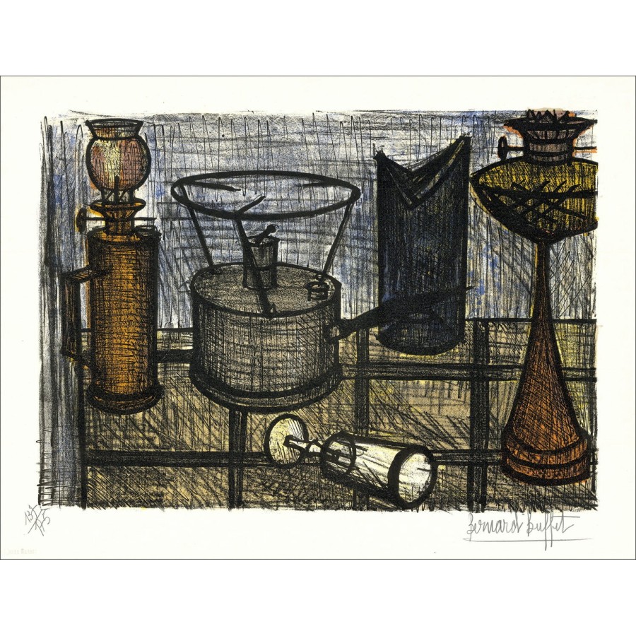 Bernard Buffet "Oil Lamp" 1954 - Original Litografía firmada