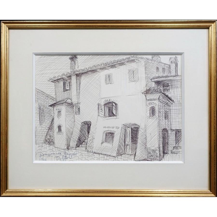 Louis Toffoli - Huis in Grado (Italië) | Originele tekening
