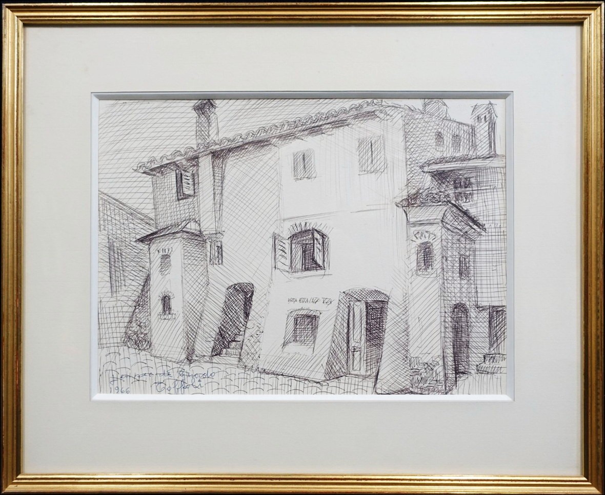 Louis Toffoli - Huis in Grado (Italië) | Originele tekening