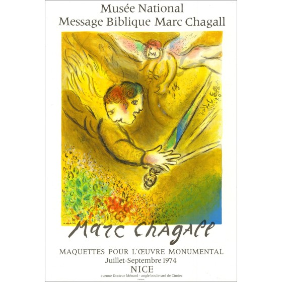 "National Museum Exhibition, Nice" door Marc Chagall 1974 Litho 