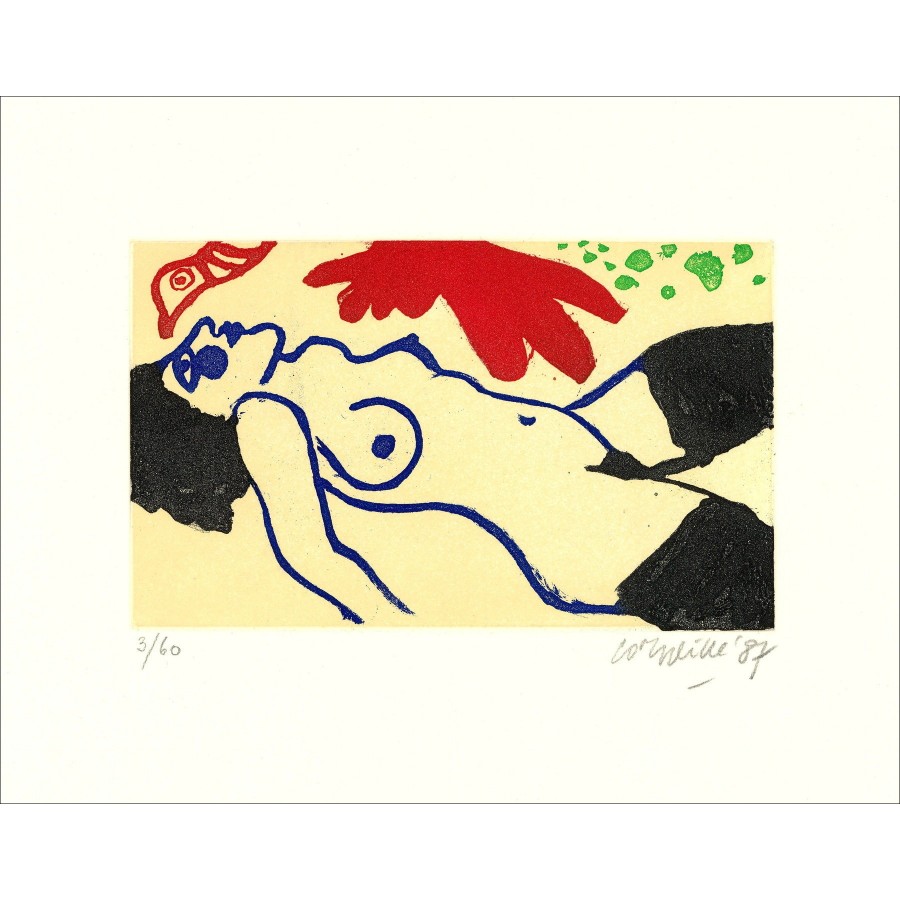 "Donna allungata" 1987 da Guillaume Corneille - Incisione limitata Aquatint