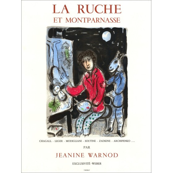 "Tentoonstelling The Ruche en Montparnasse" De Marc Chagall - Originele Litho