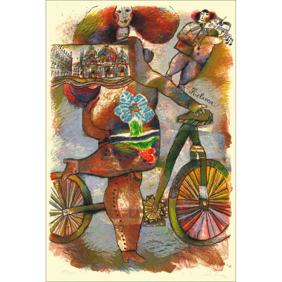 "Rebecca" von Theo Tobiasse - Original-Lithographie zum Verkauf füllen