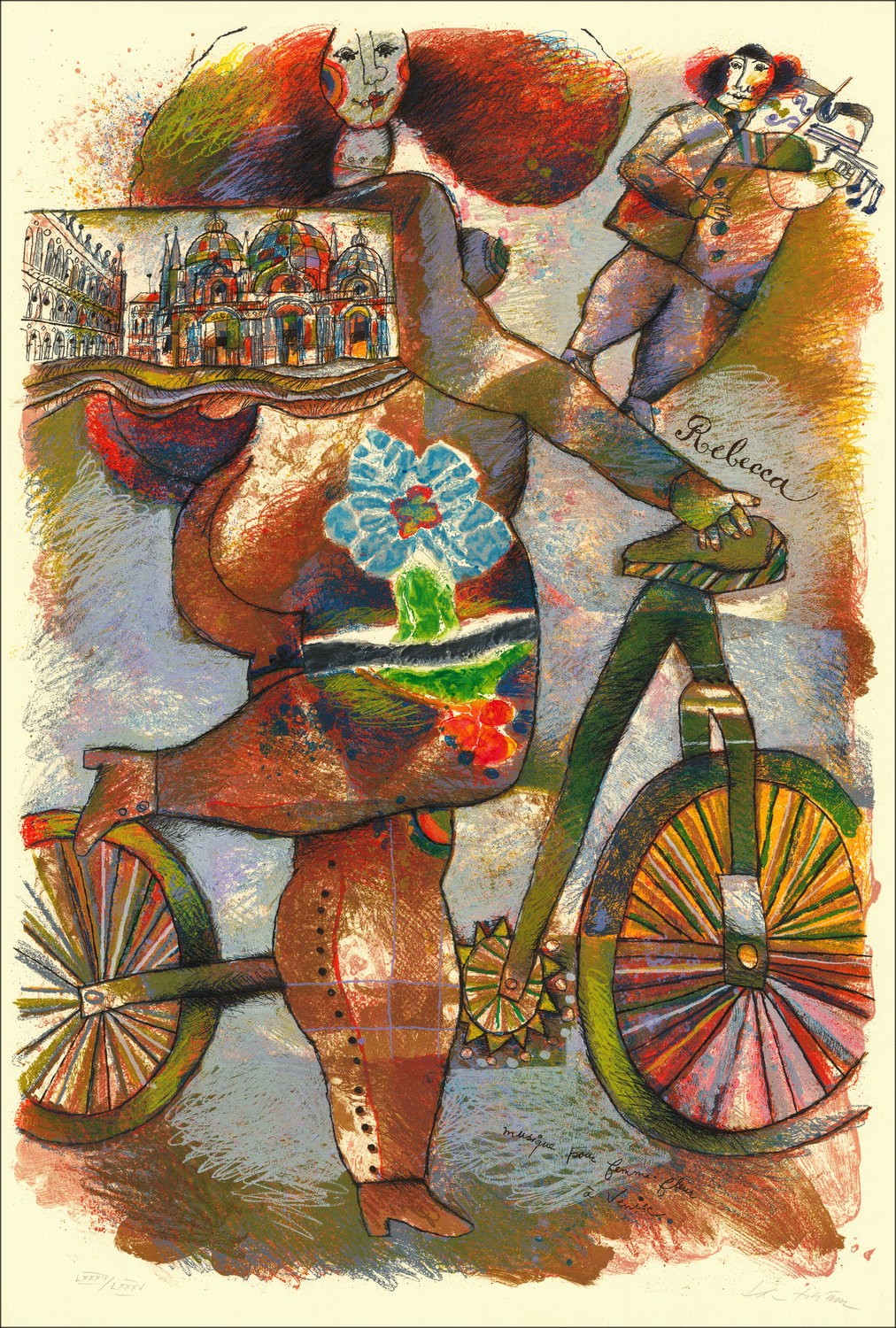 "Rebecca" by Théo Tobiasse - Original Embossed Lithograph for Sale