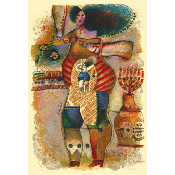"Rachel" de Théo Tobiasse - Original Gauffled Lithography
