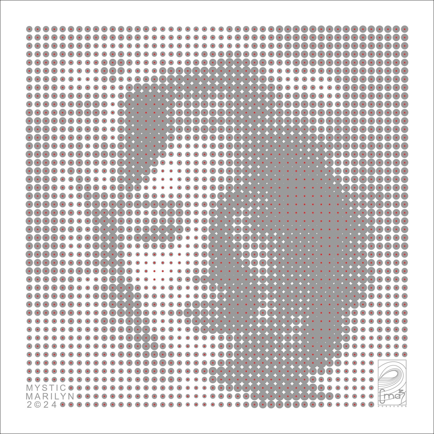 "MysticMarilyn - GreyRed" by CMAB 2024 - Limited Edition on Aluminium