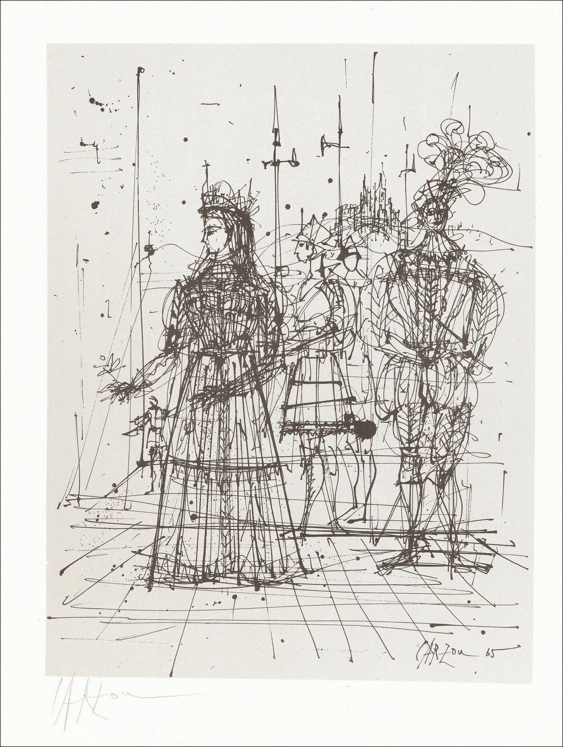 "Majesty" di Jean Carzou 1966 - Stampa firmata