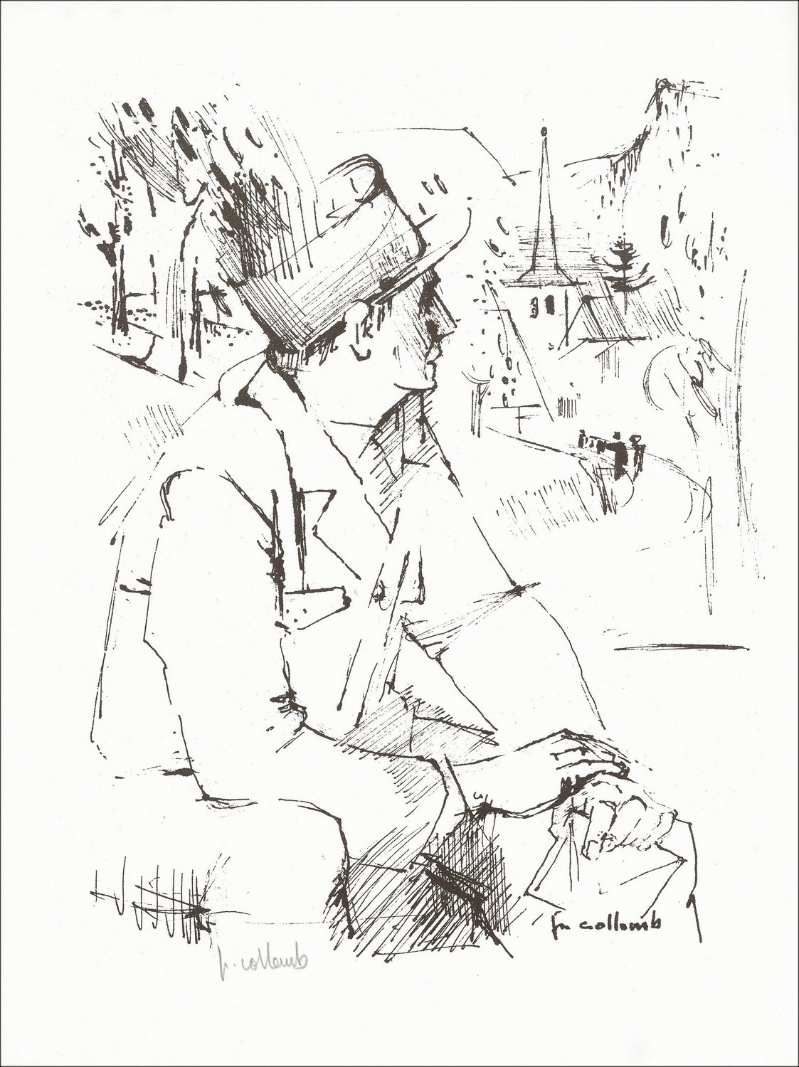 "The Constable" von Paul Collomb 1966 - Originaldruck signiert