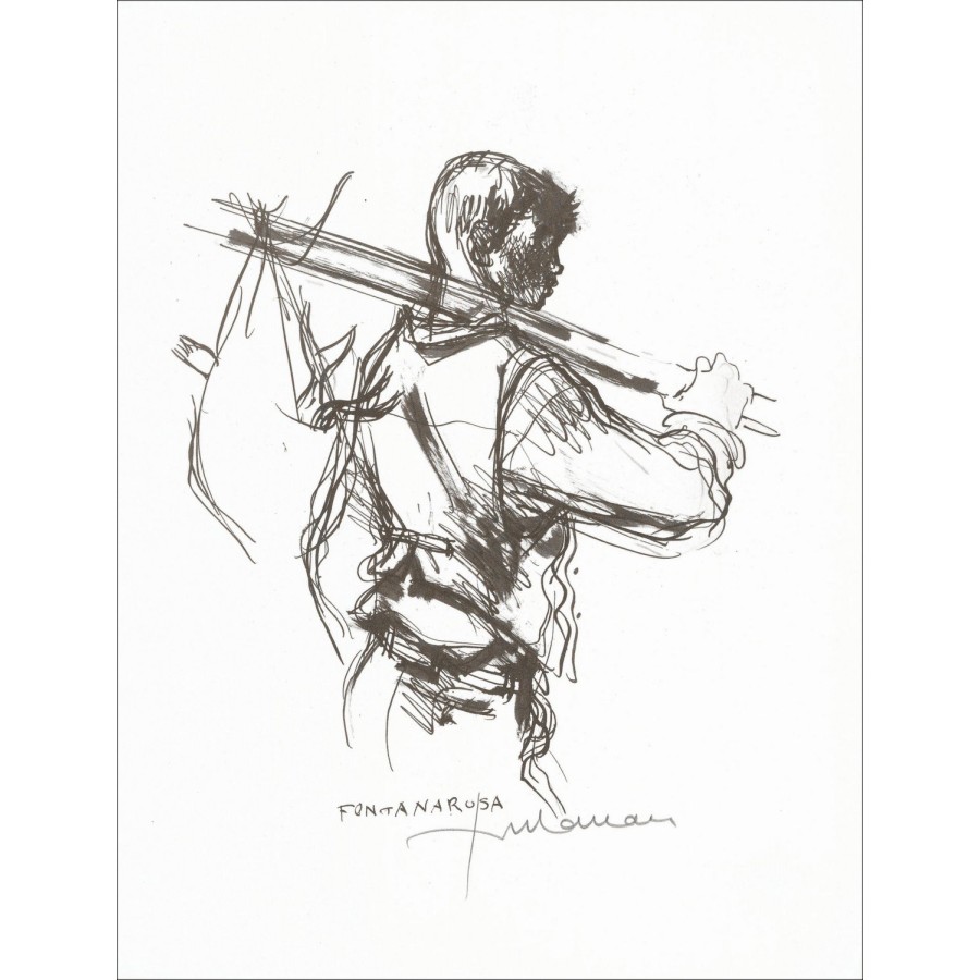 "Le Promeneur" de Lucien Fontanarosa 1966 - Impresión firmada