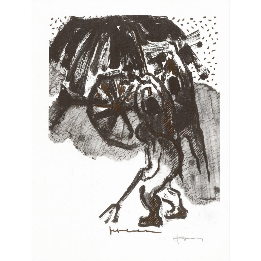"Les Paysans" par Jef Friboulet 1966 - Lithographie Signée
