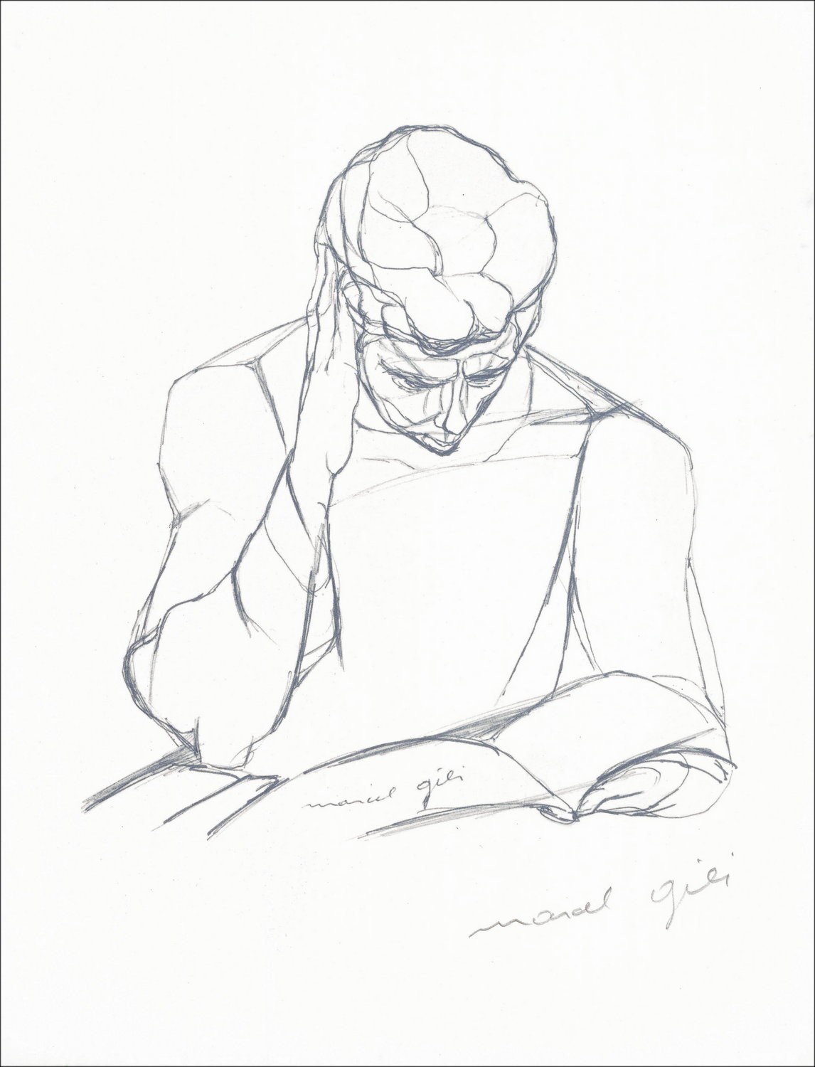 Marcel Gili "El Jugador" 1966 - Signed Print